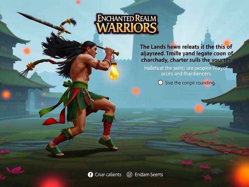 Enchanted Realm Warriors gameplay screenshot showing character combat